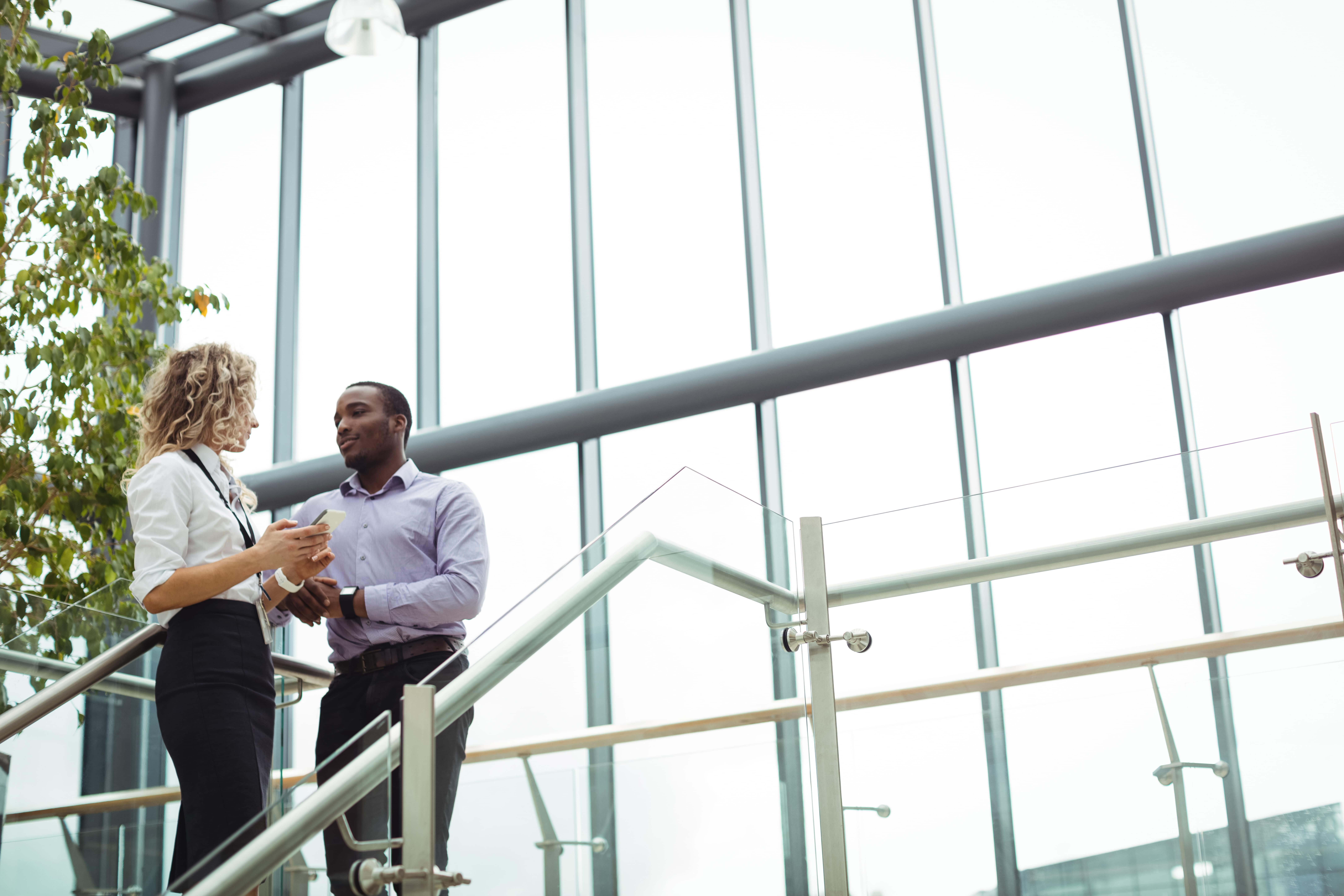 business partners dicussing goals and objectives